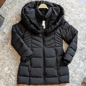 Reitmans Women's Faux Fur Quilted Winter Jacket Medium